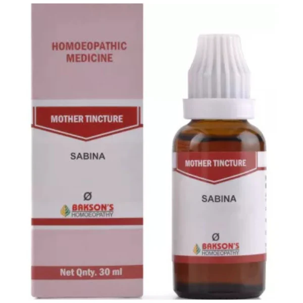 BAKSON'S HOMEOPATHY SABINA MOTHER TINCTURE Q - PACK OF 2 (30 ML EACH)