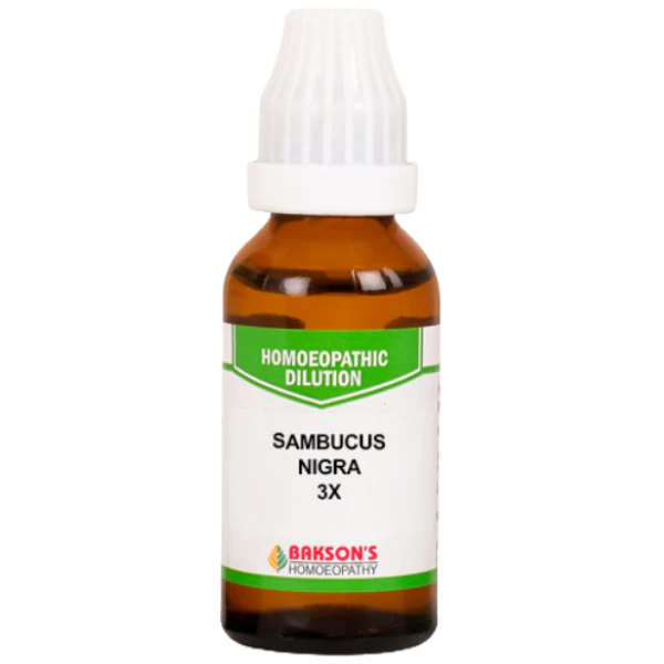 BAKSON'S HOMEOPATHY SAMBUCUS NIGRA DILUTION 3X - PACK OF 4 (30 ML EACH)