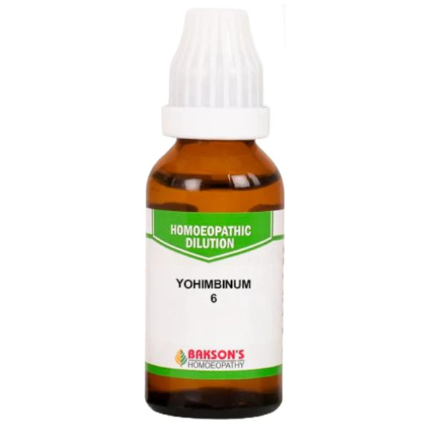 BAKSON'S HOMEOPATHY YOHIMBINUM DILUTION 6 - PACK OF 4 (30 ML EACH)