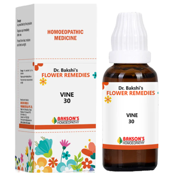 DR. BAKSHI'S FLOWER REMEDIES VINE 30 - PACK OF 3 (30 ML EACH)