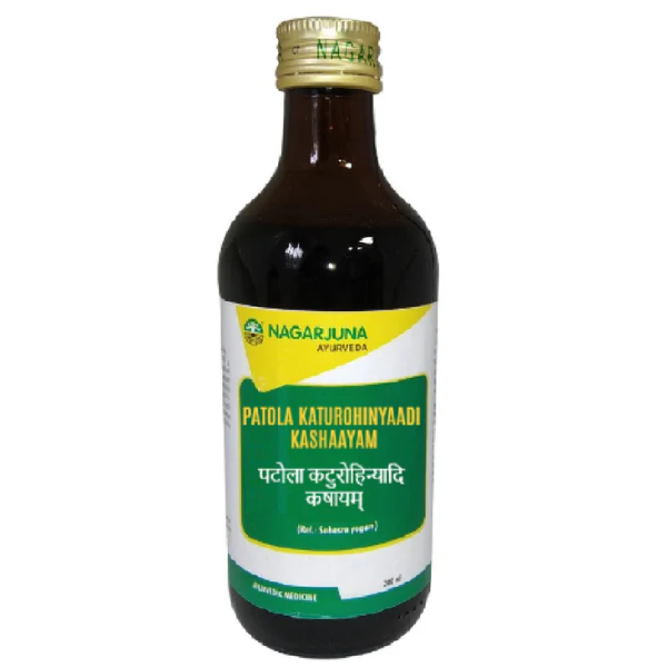 NAGARJUNA AYURVEDA PATOLA KATUROHINYAADI KASHAAYAM - pack of 3 (200 ML each)