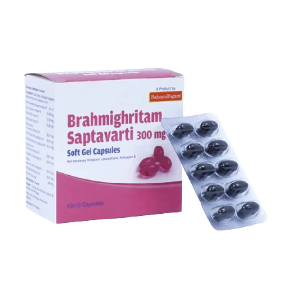 SAHASRAYOGAM BRAHMIGHRITAM SAPTAVARTI (10 CAPSULES)