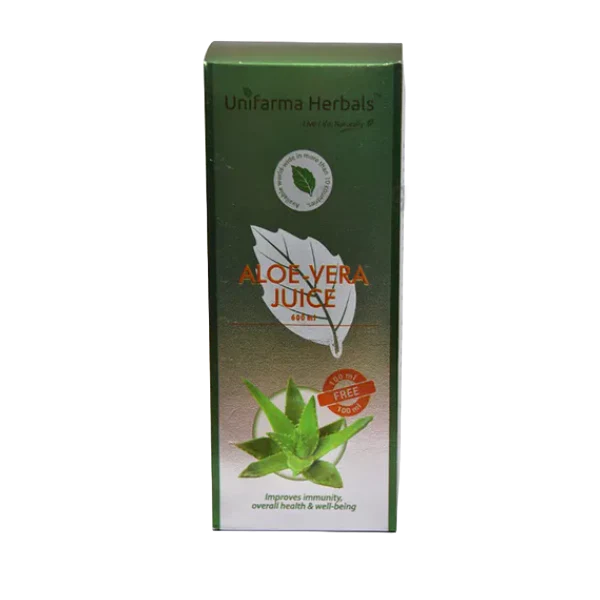 UNIFARMA HERBALS ALOE-VERA JUICE - PACK OF 2 (600ML EACH)
