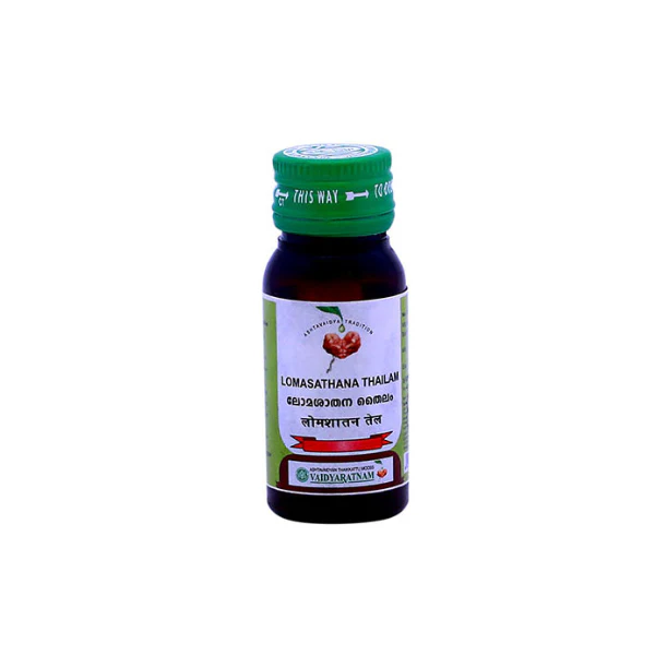 VAIDYARATNAM LOMASATHANA THAILAM - PACK OF 4 (25ML EACH)