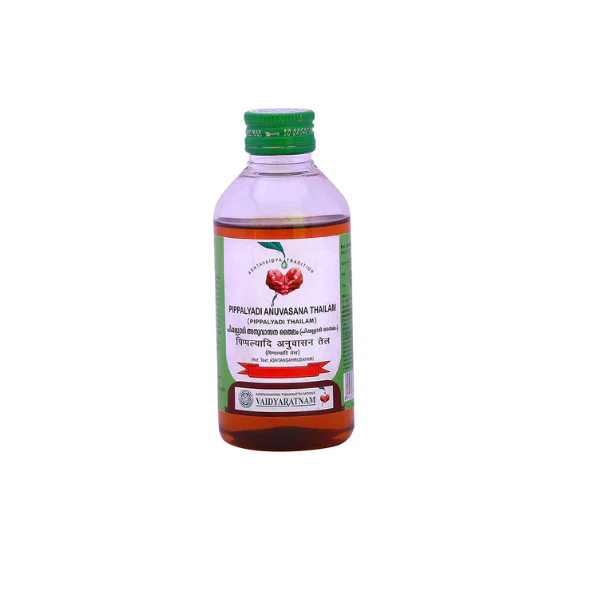 VAIDYARATNAM PIPPALYADI ANUVASANA THAILAM - PACK OF 3 (200 ML EACH)