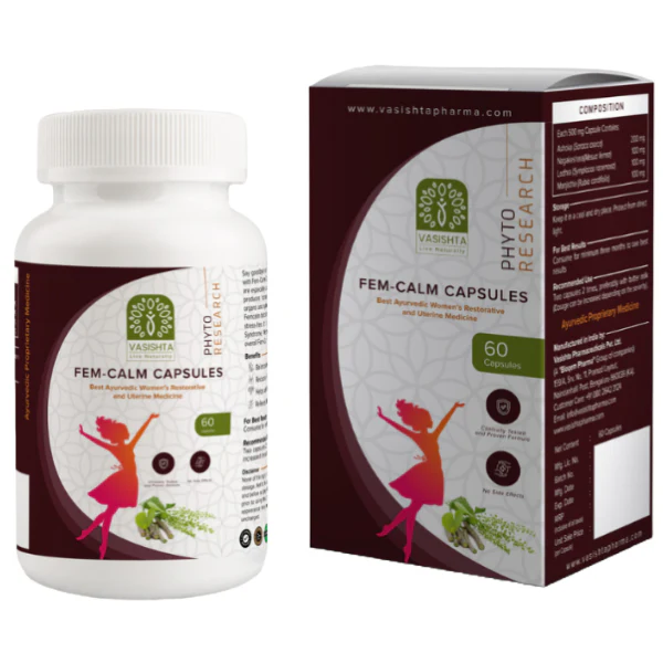 VASISHTA FEM-CALM CAPSULE - PACK OF 2 (60 Caps EACH)